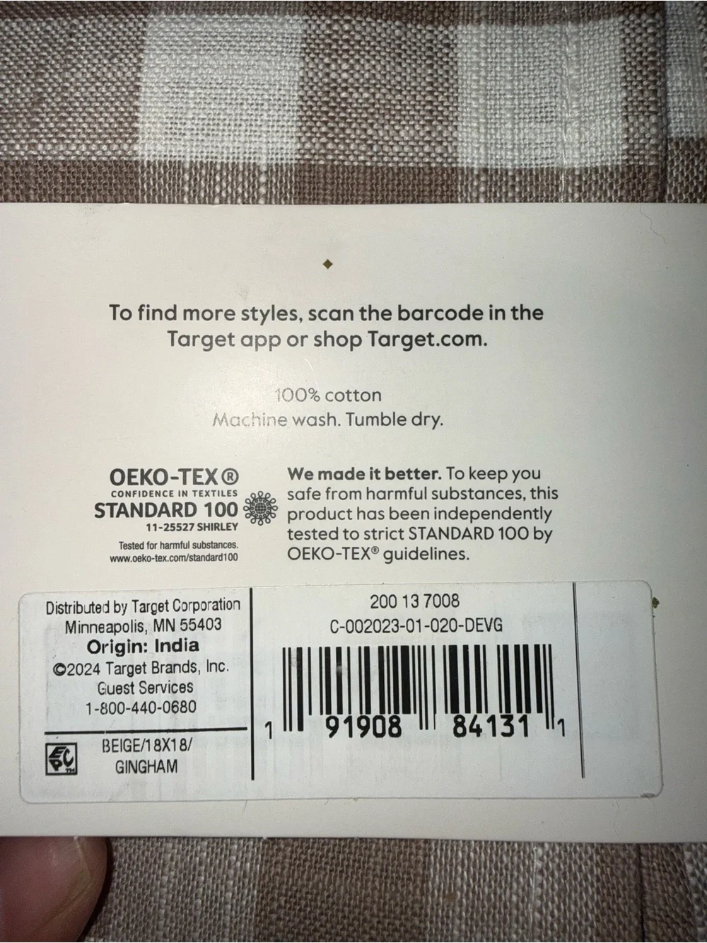 4PK Threshold 100% Cotton Napkins